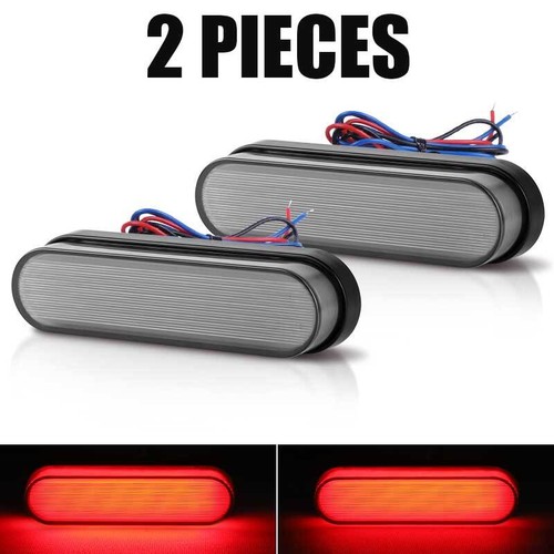 Red oval led tail lights - 4",